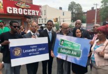 Lesandro “Junior” con calle del Bronx que llevara su nombre en su honor