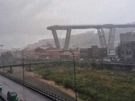 Primeras imágenes: El mortal derrumbe del puente de una autopista en Génova