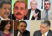 Leonel 21.8%, Danilo Medina 18.6%, Abinader 12, según encuesta Gallup