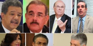 Leonel 21.8%, Danilo Medina 18.6%, Abinader 12, según encuesta Gallup