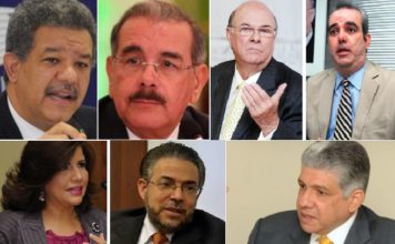 Leonel 21.8%, Danilo Medina 18.6%, Abinader 12, según encuesta Gallup