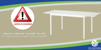 Proconsumidor pide devolver mesa de comedor “Glivard” de Ikea, por riesgo de accidente