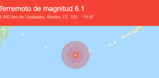 Un sismo de magnitud 6,1 se registra cerca de un volcán en Alaska