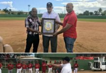 La Liga Independiente de béisbol del Nordeste (LINOR) reconocen al Lic. Vitelio Mejía