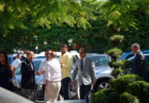 Cinco aspirantes presidenciales del PLD se reúnen en un restaurante de Piantini