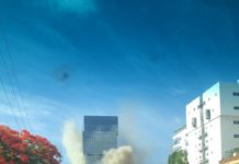 Ocurre incendio en la plaza Downtown Center