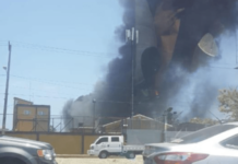 Fuego afecta a la Junta Central Electoral