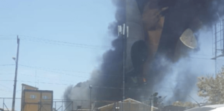 Fuego afecta a la Junta Central Electoral