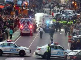 La protesta por el cambio climático bloquea el tráfico en Times Square