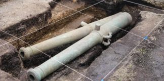 Dos cañones españoles en el fin del mundo