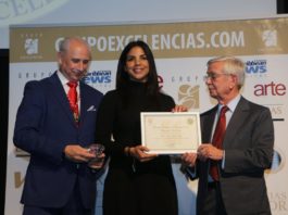 Chef Dominicana recibe máximo galardón como personaje Excelencia Gourmet 2019 en Madrid