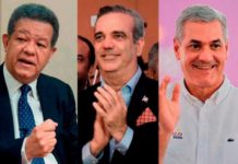 Encuesta da un 41.9% a Abinader; 32.4% a Leonel y un 23.2% a Gonzalo