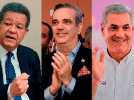 Encuesta da un 41.9% a Abinader; 32.4% a Leonel y un 23.2% a Gonzalo