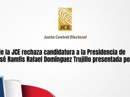 Pleno JCE rechaza candidatura a la Presidencia de Luis José Ramfis Rafael Domínguez Trujillo presentada por PNVC