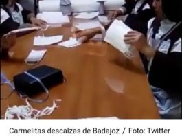 Monjas Carmelitas fabrican mascarillas intentando colaborar con algo para paliar esta pandemia