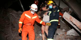 Un hotel en cuarentena se derrumba en ciudad china de Quanzhou, 70 personas bajo los escombros