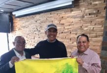 Pintor Wilson Santana entrega obra “Homenaje al Maestro”