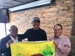 Pintor Wilson Santana entrega obra “Homenaje al Maestro”