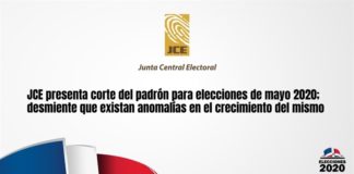 Junta Central Electoral presenta corte del padrón para elecciones de mayo 2020; desmiente que existan anomalías en el crecimiento del mismo