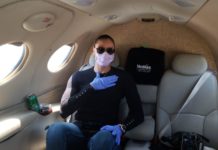 Gina Mambrú arriba al país en aeronave privada de Helidosa