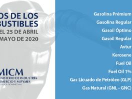 Rebajas en los combustibles, menos en el GLP que sube RD$0.90
