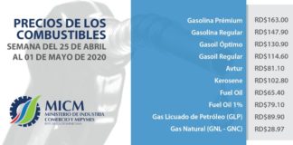 Rebajas en los combustibles, menos en el GLP que sube RD$0.90