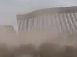 Vientos de ‘Hanna’ derriban muro fronterizo de Trump