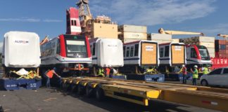 Seis nuevos vagones para el Metro de SD llegarán mañana al país