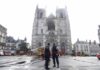 Incendio provoca daños en la catedral gótica de Nantes en Francia