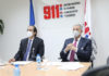 Gustavo Montalvo muestra el Sistema 911 al ministro de la Presidencia designado, Lisandro Macarrulla