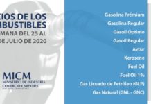 Gasolinas bajan de precio, en tanto el GLP sube RD$2.50