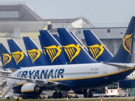 Ryanair anuncia pérdidas por 216 millones de dólares debido a la pandemia