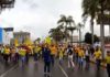 Concentración de personas en la Churchill en reclamo del 30% AFP