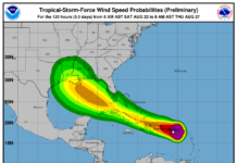 Campos nubosos de tormenta tropical Laura continúan provocando aguaceros
