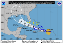 Tormenta Laura bien cerca de República Dominicana