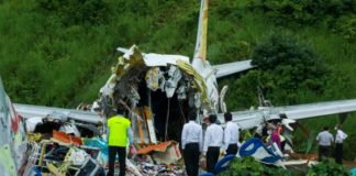 La lluvia y el viento dificultaron aterrizaje de avión accidentado en India