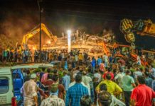 Al menos un muerto y decenas de personas atrapadas en derrumbe de edificio en India