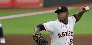 Valdez lanza joya en victoria de los Astros