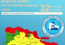 14 provincias en alerta roja incluidas Santo Domingo y el Distrito Nacional