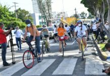 Alcaldesa Carolina Mejía inaugura extensión ciclovía