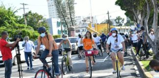 Alcaldesa Carolina Mejía inaugura extensión ciclovía