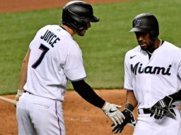 Marte debuta con cuadrangular en victoria de los Marlins