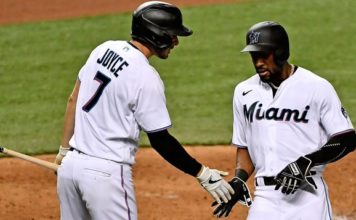 Marte debuta con cuadrangular en victoria de los Marlins