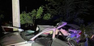 Los cuatro jóvenes muertos esta madrugada en un accidente en Baní tienen entre 21 y 25 años