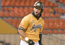 JC Pérez pega grand slam en triunfo de las Águilas sobre las Estrellas