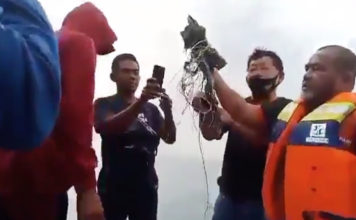 Encuentran escombros del avión de pasajeros indonesio y restos humanos en aguas de Yakarta (VIDEO)