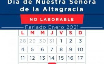 Ministerio de Trabajo reitera feriado Día de la Altagracia no se cambia