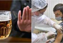 Los vacunados no deben consumir alcohol hasta 72 horas después