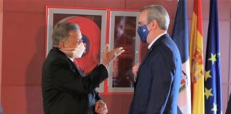 El Rey Felipe VI de España recibe al presidente dominicano Luis Abinader