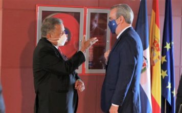 El Rey Felipe VI de España recibe al presidente dominicano Luis Abinader